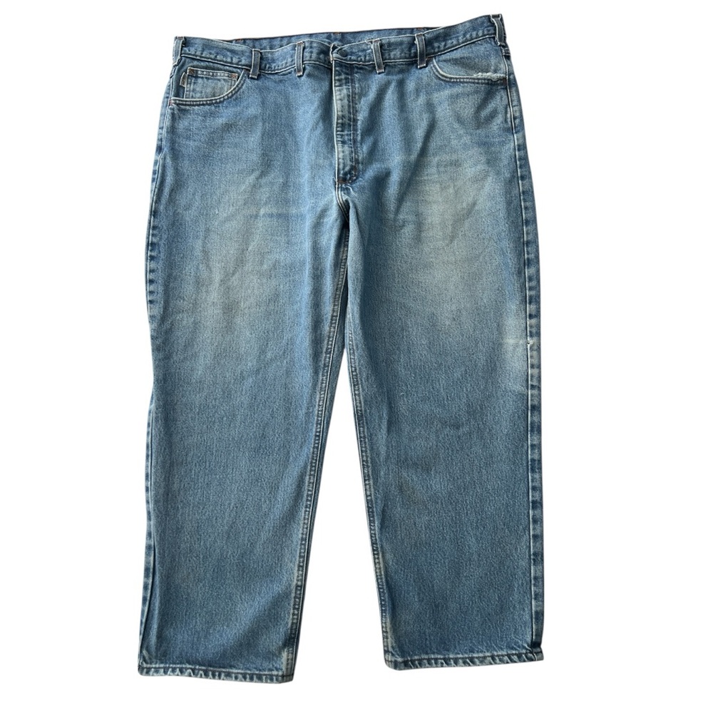 Carhartt Men's Flame Resistant Light Blue Jeans - 48x30 - Picture 1 of 14